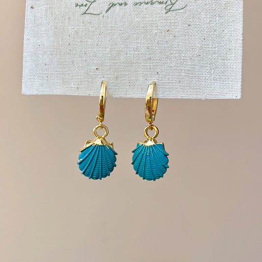 Vintage Turquoise Shell Earrings