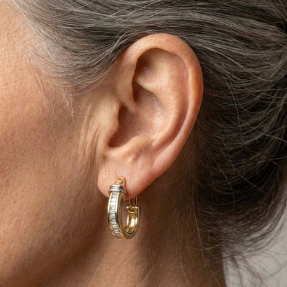 A Vintage Gold And Diamond Earring Set