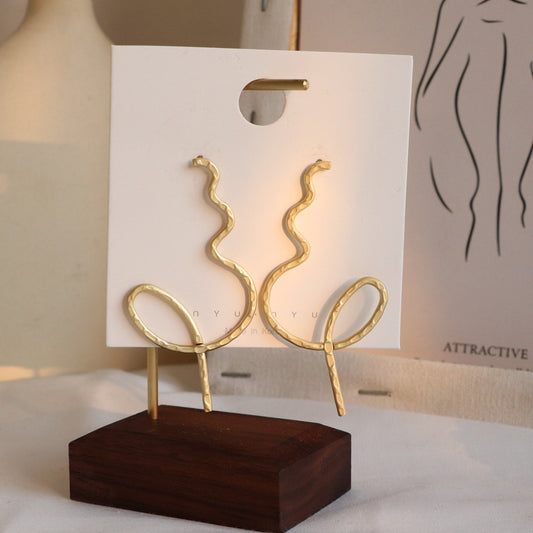 Wavy Gold Earrings