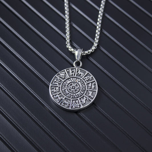 Zodiac Wheel Necklace
