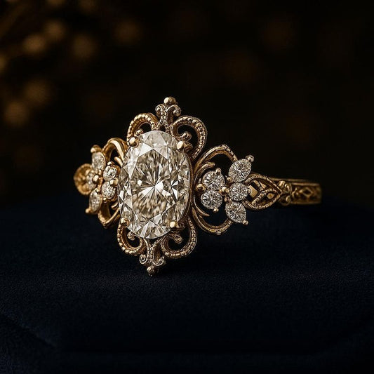 Elegant Crown Crystal Ring