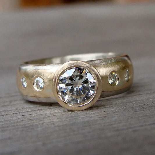 Vintage Fine Zirconia Forged Ring