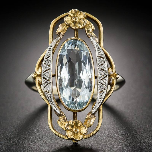 Vintage Gold & Crystal Ring