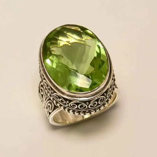 Vintage Green Peridot Ring
