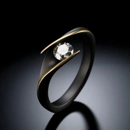 Exotic Zirconia Dark Ring