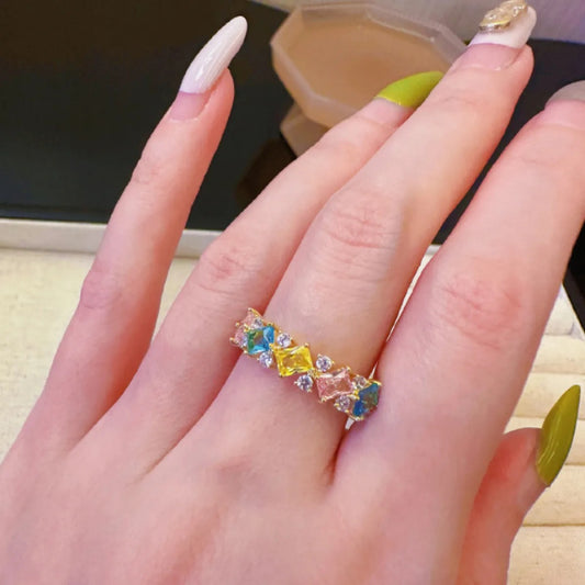 Rainbow Gemstone Ring