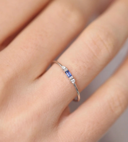 Slim Baguette & Pavé Ring
