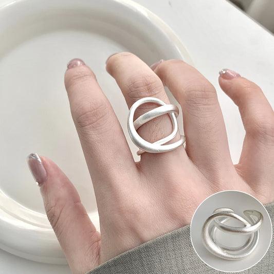 Minimalist Silver Cross Ring