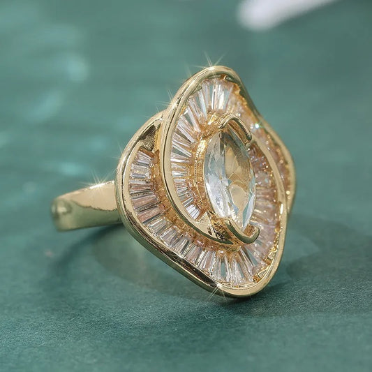Vintage Baguette Bloom Ring