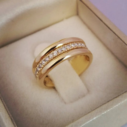 Golden Channel Ring