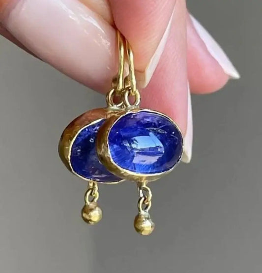 Vintage Rounded Glass Earrings