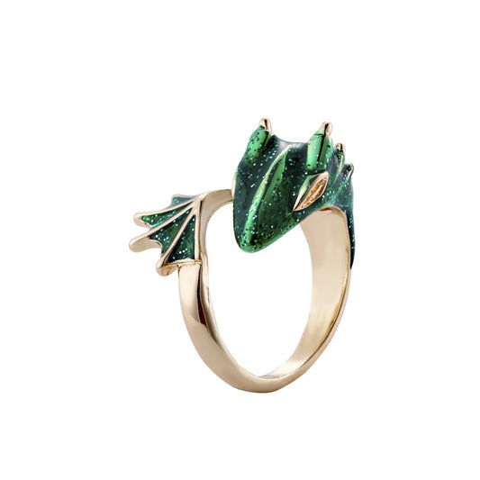 Green Exotic Spine Golden Ring