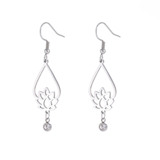 Vintage Dangling Spiral Pearl Silver Earrings