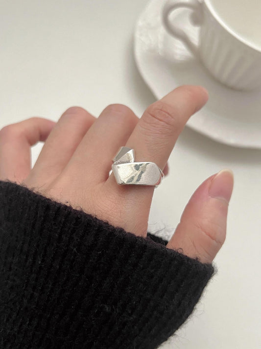 Minimalist Silver Heart Ring