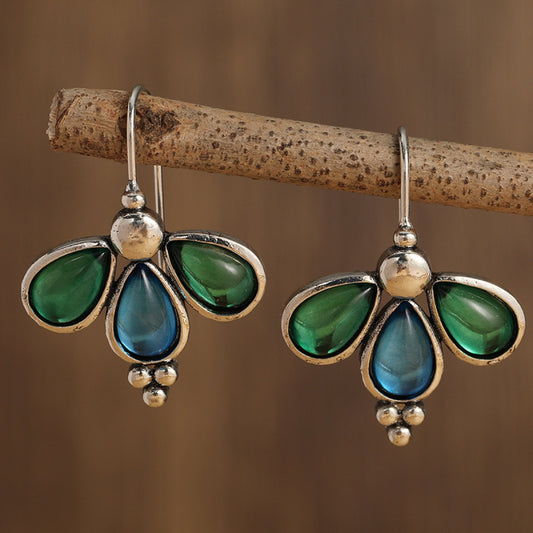 Elegant Gemstone Dangle Earrings