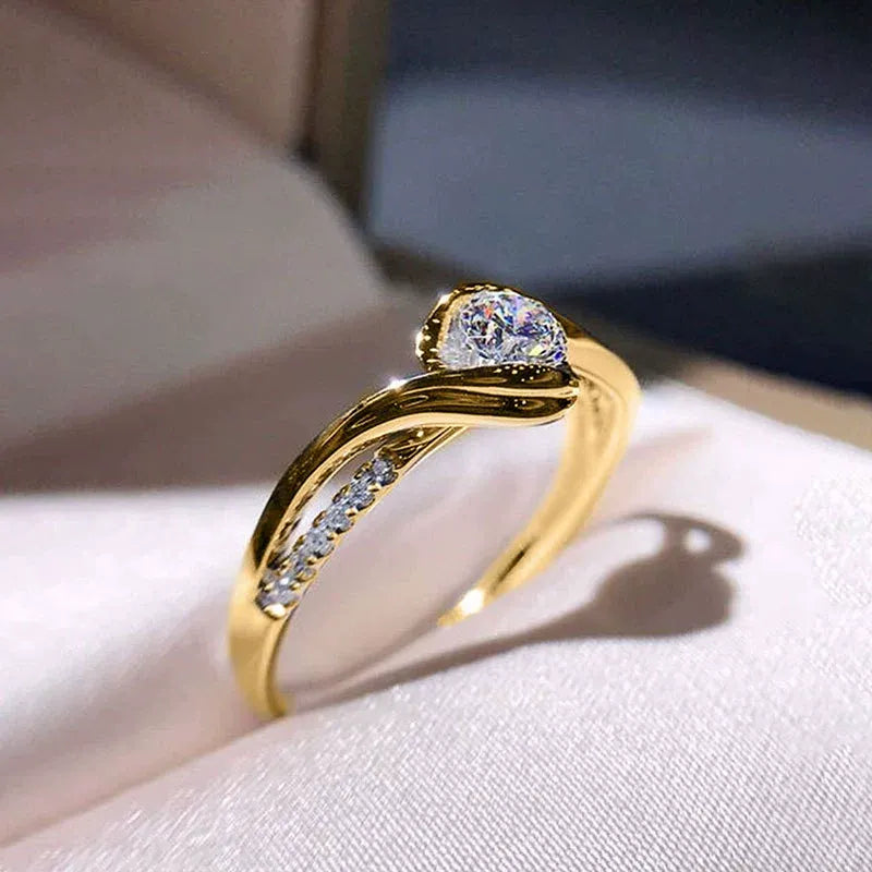Twist Pave Solitaire Ring