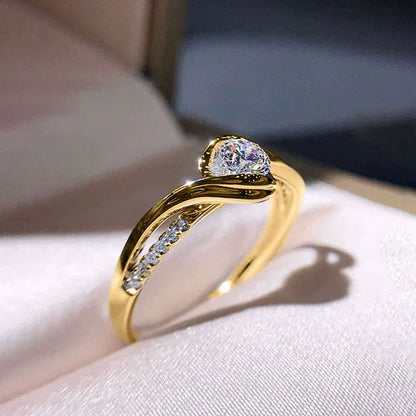 Twist Pave Solitaire Ring