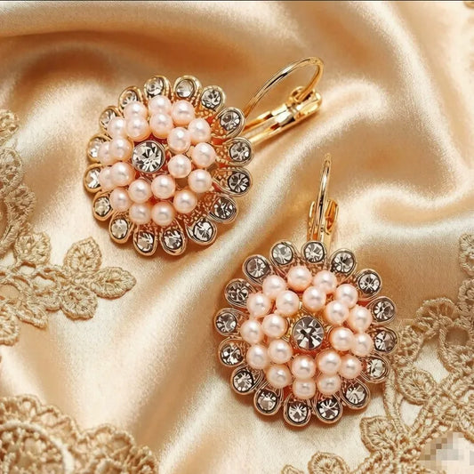 Vintage Blossom Pearl Earrings