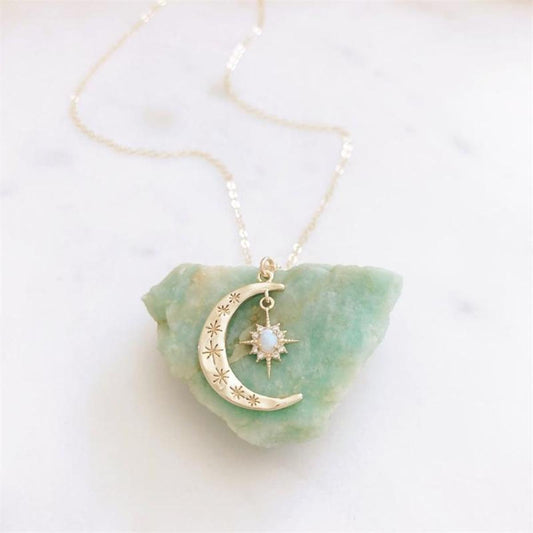 18K Paula Moon Necklace