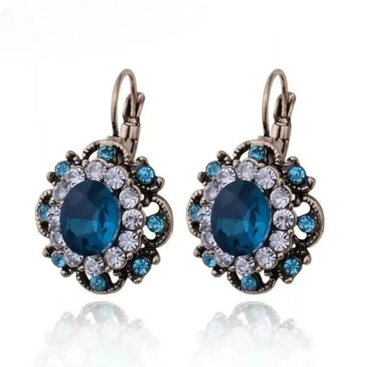 Vintage Bright Blue Earrings