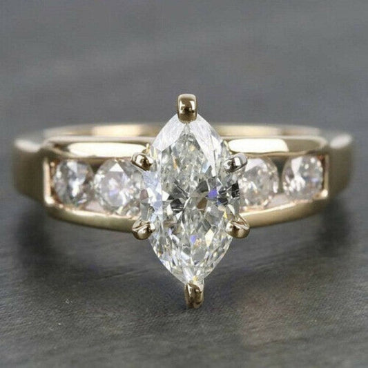 Vintage Oval Crystal Ring
