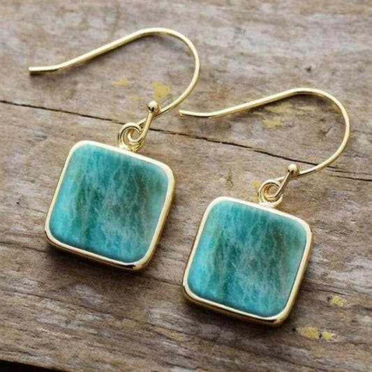 Sky Blue Glass Earrings