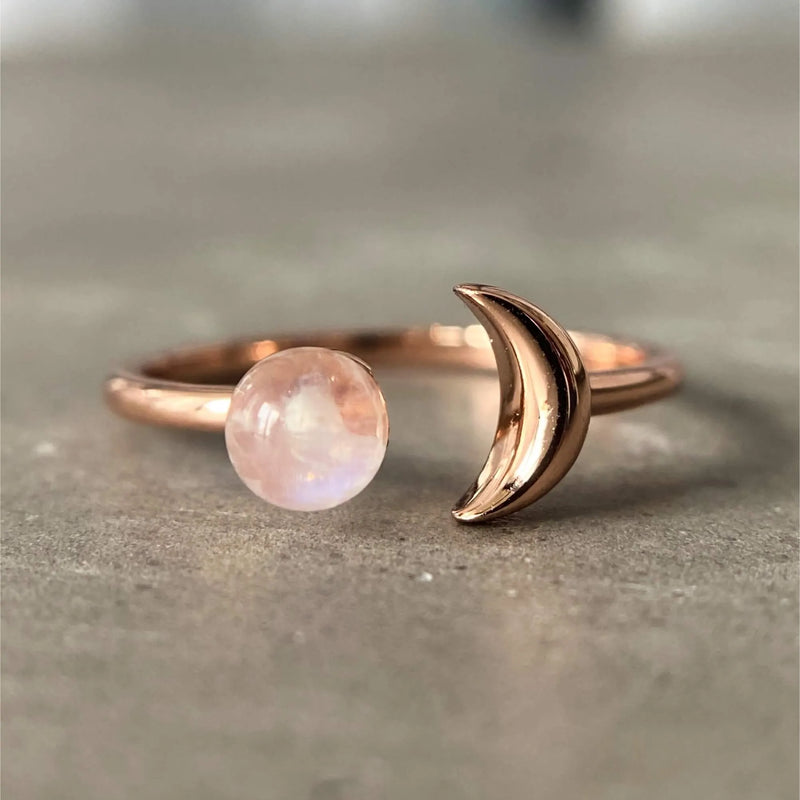 Sun & Moon Opal Ring