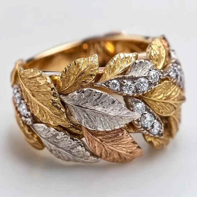 Vintage Nature Crafted Zirconia Ring