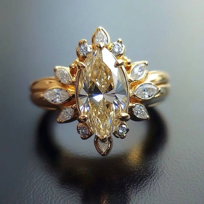 Vintage Starlight Crystal Ring